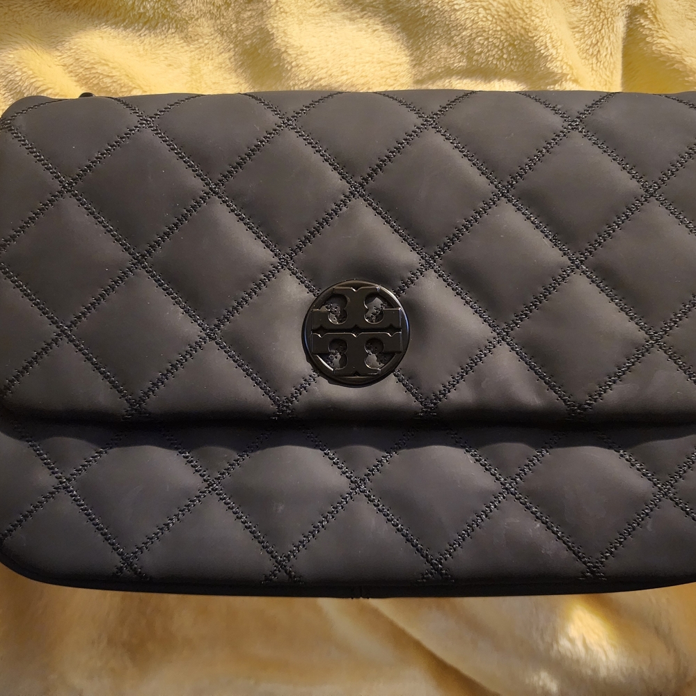 Tory Burch Matte Black Shoulder Bag